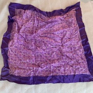 Coach silk two tone purple scarf.